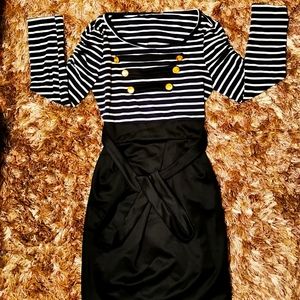 Marine stripped dress
